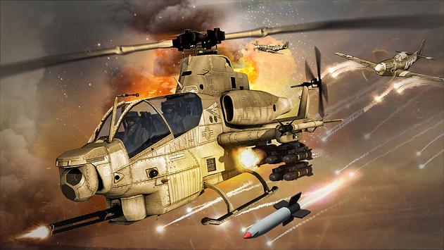 武装猎鹰直升机3D战场(Helicopter simulator gunship strike new war Games)