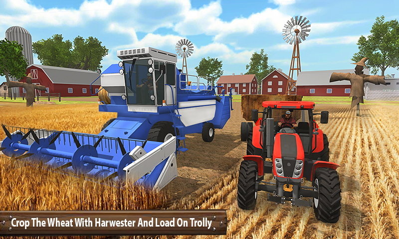 农场拖拉机收割机播种(Organic Mega Harvesting Game)