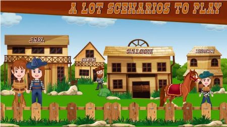 假装玩牛仔世界(Pretend Cowboy my town)