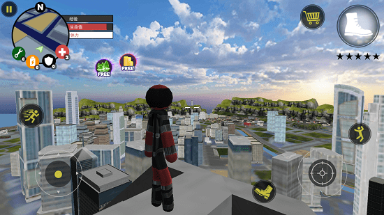 火柴人绳索英雄无广告旧版(Stickman Rope Hero)