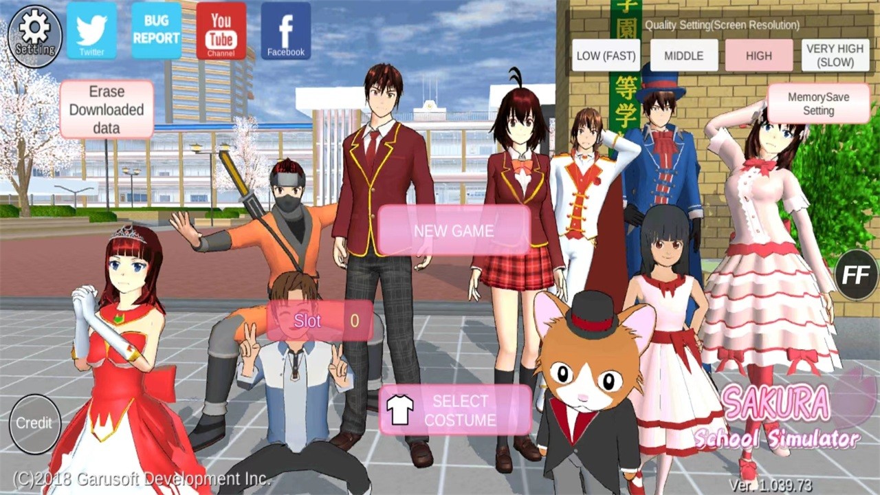 樱花校园模拟器1.039.73内置修改版(SAKURA SchoolSimulator)