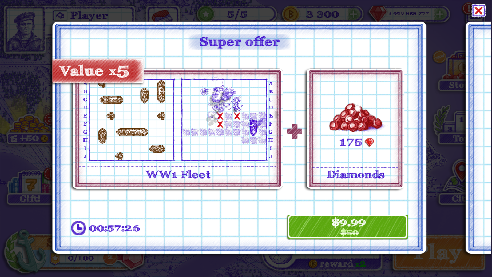 海战棋2（Sea Battle 2无限石油无限金币）