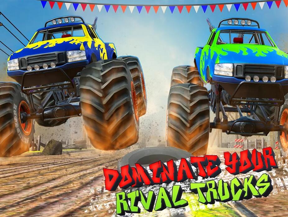 怪物卡车粉碎与撞击(Hard Wheels Monster Truck Game)
