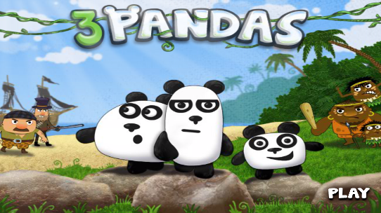 3 Pandas Fun Adventure(三熊猫虚张声势的冒险逃生)