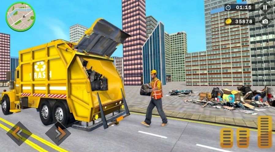 城市垃圾收集车模拟驾驶(Garbage Trash Truck Driving 3D)