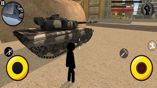 火柴人绳索英雄3警察射击