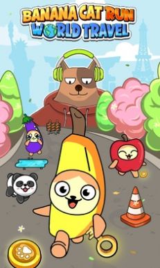 香蕉猫跑酷世界之旅(Banana Cat Run: World Travel)