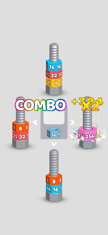 螺母合并2048游戏下载-螺母合并2048(Screw Merge)游戏单机版下载v0.1