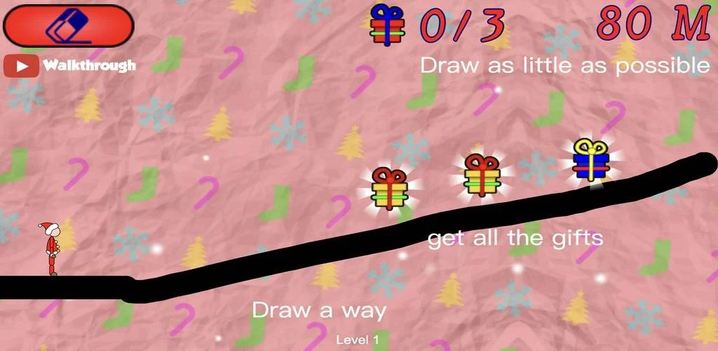 画线圣诞礼物挑战(Draw Christmas lines and get g)