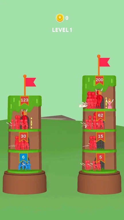 相对塔楼(Opposing towers)