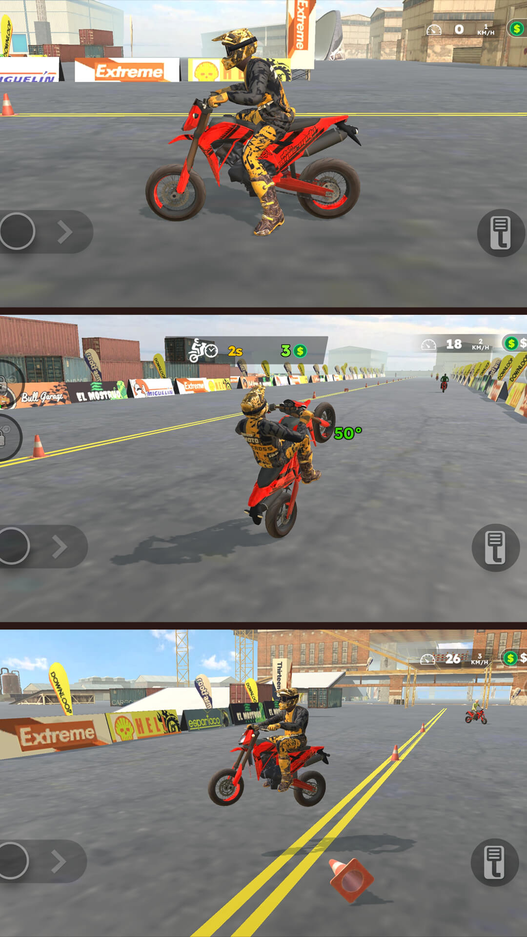 摩托前轮离地3D