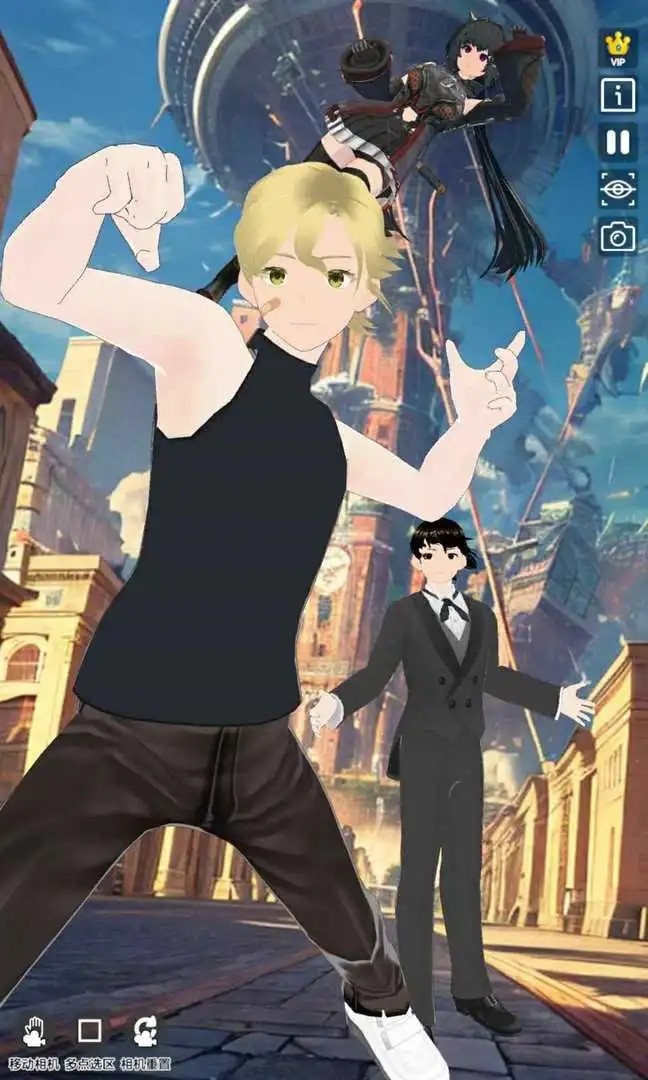 二次元动漫模特穿越迷宫的少女