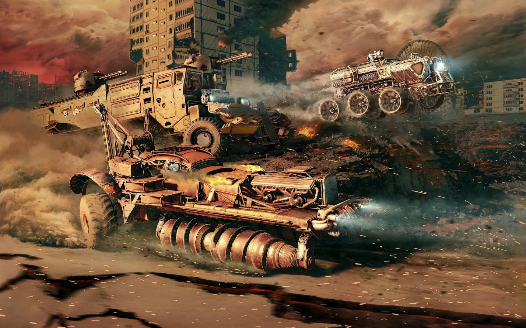 开着战车撞僵尸的游戏