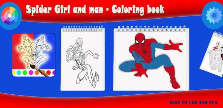 蜘蛛涂色书英雄(SpiderBoy Coloring)