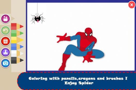 蜘蛛涂色书英雄(SpiderBoy Coloring)